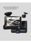 Mey İthalat® Full HD Araç Kamerası 3’lü 4.0” Ekranlı ve HDR Gece Görüşlü
