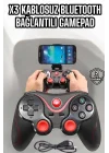 Mey İthalat® Game Stick Android Uyumlu Gamepad X3 Standlı Oyun Kolu Bluetooth Bağlantılı
