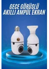 Mey İthalat® Gece Görüşlü Akıllı Dönebilen Ev Kamerası Ampül Kamera