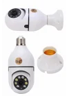 Mey İthalat® Gece Görüşlü Akıllı Dönebilen Ev Kamerası Ampül Kamera