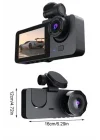 Mey İthalat® Gece Görüşlü DVR 3 Lensli Araç İçi Sürüş Kamerası Video Kaydedici