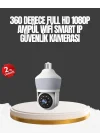Mey İthalat® Gece Görüşlü Mobil Uygulamalı Akıllı Ampül Kamera