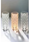 Mey İthalat® Gece Lambası Kristal Lamba Dokunmatik Şarjlı Hediyelik