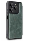 Mey İthalat®  General Mobile Era 50 Kılıf Flip Cover - Koyu Yeşil