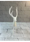 Mey İthalat® Geyik Figürü Beyaz Modern Salon ve Raf Dekoru