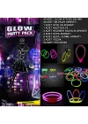 Mey İthalat® Glow Parti Seti 152 Parçalık Lüks Glow Stick Kostüm Seti