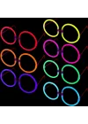 Mey İthalat® Glow Stick Parti Gözlüğü Glow Partisi Yuvarlak Şekilli Fosforlu Gözlük 6Adet