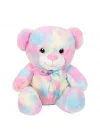 Mey İthalat®  Gökkuşağı Renkli Peluş Ayı 45 cm