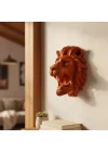 Mey İthalat® Gold Red Aslan Başı Duvar Aksesuarı