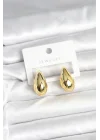 Mey İthalat® Gold Renk Damla Küpe 24 mm