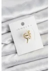 Mey İthalat® Gold Renk Pirinç Diken Model Kıkırdak Earcuff Küpe