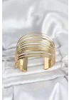 Mey İthalat® Gold Renk Pirinç Kaburga Model Kadın Bileklik