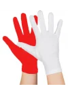 Mey İthalat® Gösteriler İçin 1 Çift Kırmızı Beyaz Pandomim Eldiveni Çocuk Boy