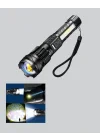 Mey İthalat® Güçlü LED El Feneri Şarj Edilebilir Çok Modlu