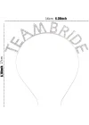Mey İthalat® Gümüş Kaplama Kristal Taşlı Team Bride Taç 16x17 cm