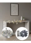 Mey İthalat® Gümüş Yaprak Tasarımlı LED Işık Pilli Ev ve Vitrin Dekoru
