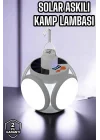 Mey İthalat® Güneş Enerjili Solar Aydınlatma Kamp Çadır Lambası Şarjlı Ampül Led Şarjlı El Feneri Işıldak