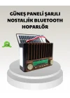 Mey İthalat® Güneş Enerjili Taşınabilir Hoparlör KTF-1428 Bluetooth Radyo USB SD Kart Destekli