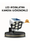 Mey İthalat® Güneş Paneliyle Şarj Olan Hareket Sensörlü Dış Mekan Güvenlik Lambası Ayarlanabilir