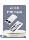 Mey İthalat® Hızlı Şarj Destekli 20.000mAh Powerbank USB Type-C Lightning LCD