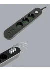 Mey İthalat® Hızlı Şarj Özellikli 3 USB Girişli Üçlü Priz
