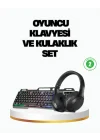 Mey İthalat® HN01 KULAKLIK + PG-8018 OYUNCU KLAVYESİ SET