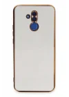 Mey İthalat®  Huawei Mate 20 Lite Kılıf Volet Silikon - Beyaz