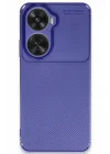 Mey İthalat®  Huawei Nova 12 SE Kılıf Auto Focus Karbon Kapak - Lacivert