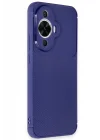 Mey İthalat®  Huawei Nova 12S Kılıf Auto Focus Karbon Kapak - Lacivert