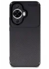 Mey İthalat®  Huawei Nova 12S Kılıf Auto Focus Karbon Kapak - Siyah