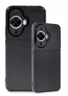 Mey İthalat®  Huawei Nova 12S Kılıf Auto Focus Karbon Kapak - Siyah