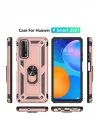 Mey İthalat®  Huawei P Smart 2021 Kılıf Sofya Yüzüklü Silikon Kapak - Rose