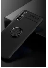 Mey İthalat®  Huawei P Smart S Kılıf Range Yüzüklü Silikon - Siyah