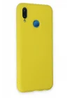 Mey İthalat®  Huawei P20 Lite Kılıf Nano içi Kadife Silikon - Sarı