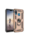 Mey İthalat®  Huawei P20 Lite Kılıf Sofya Yüzüklü Silikon Kapak - Gold