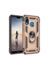 Mey İthalat®  Huawei P20 Lite Kılıf Sofya Yüzüklü Silikon Kapak - Gold