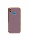 Mey İthalat®  Huawei P20 Lite Kılıf Volet Silikon - Mor