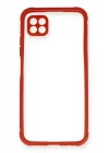 Mey İthalat®  Huawei P40 Lite Kılıf Miami Şeffaf Silikon - Kırmızı