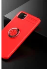 Mey İthalat®  Huawei Y5P Kılıf Range Yüzüklü Silikon - Kırmızı
