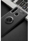 Mey İthalat®  Huawei Y6P Kılıf Range Yüzüklü Silikon - Siyah