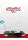 Mey İthalat® İçe Açılan Camlar İçin Emniyet Kilidi Seti 3’lü