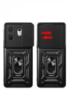 Mey İthalat®  İnfinix Zero 30 4G Kılıf Pars Lens Yüzüklü Silikon - Siyah