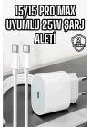 Mey İthalat® İOS Uyumlu Type-C Girişli Hızlı Şarj 15/15 Pro Max Adaptör ve Kablosu