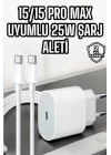 Mey İthalat® İOS Uyumlu Type-C Girişli Hızlı Şarj 15/15 Pro Max Adaptör ve Kablosu