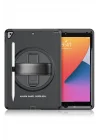 Mey İthalat®  iPad 10.2 (7.nesil) Kılıf Hand Strap Tablet Kılıfı - Siyah
