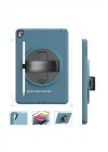 Mey İthalat®  iPad 10.2 (7.nesil) Kılıf Hand Strap Tablet Kılıfı - Turkuaz