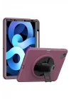 Mey İthalat®  iPad 2022 10.9 (10.nesil) Kılıf Hand Strap Tablet Kılıfı - Mürdüm