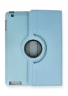 Mey İthalat®  iPad 4 9.7 Kılıf 360 Tablet Deri Kılıf - Turkuaz