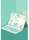 Mey İthalat®  iPad Pro 11 (2022) Kılıf KC01 Smart Klavyeli Tablet Kılıfı - Açık Yeşil