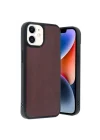 Mey İthalat®  iPhone 11 Kılıf Aras Deri Kapak - Bordo